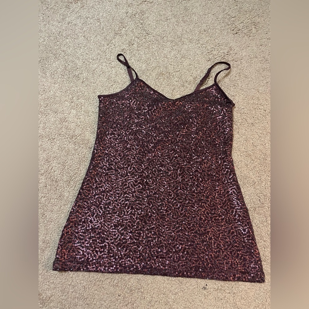 Express‎ purple sequin tank top size XS
